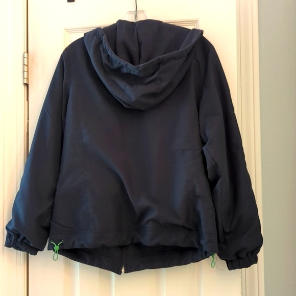 Everlast Reversible Jacket Navy Blue  Green Trim White Stripe Size M Women's - Picture 2 of 7